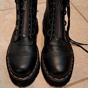 SINCLAIR MILLED NAPPA LEATHER PLATFORM BOOTS